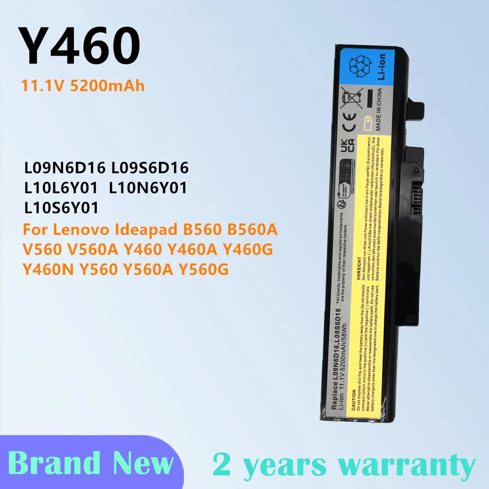 

Laptop Battery for Lenovo Ideapad Y560A B560 B560A V560 Y460 Y460A Y460G Y560 Y560G L09N6D16 L09S6D16 L10L6Y01 L10N6Y01 L10S6Y01