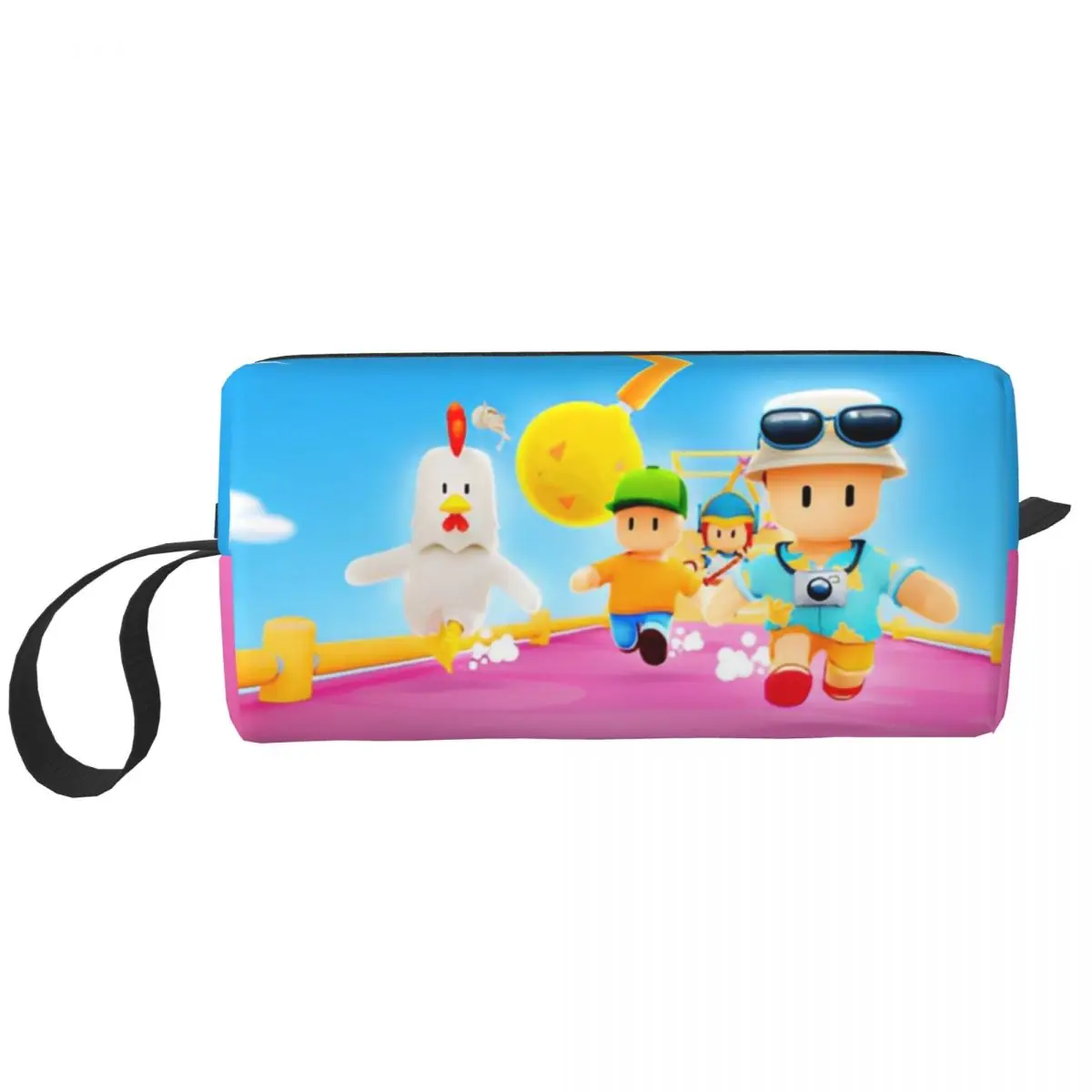 Cartoon Makeup Bags Stumble Guys Funny Game Men Cosmetic Bag Trendy Travel Pouch for Purse Storage