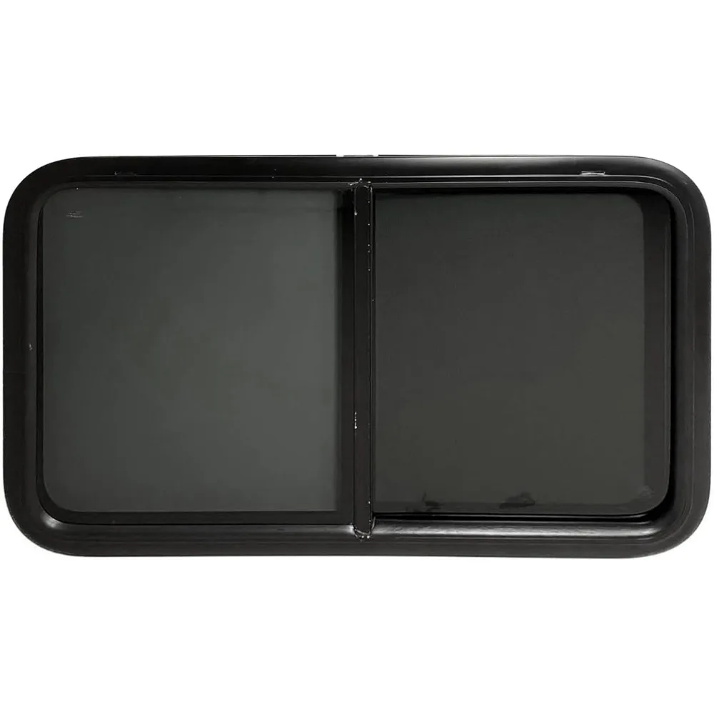 Jendela RV Horizontal dengan Layar untuk Rumah Mungil dan Camper, Termasuk Cincin Penjepit Interior, Cocok untuk Trailer Teardrop