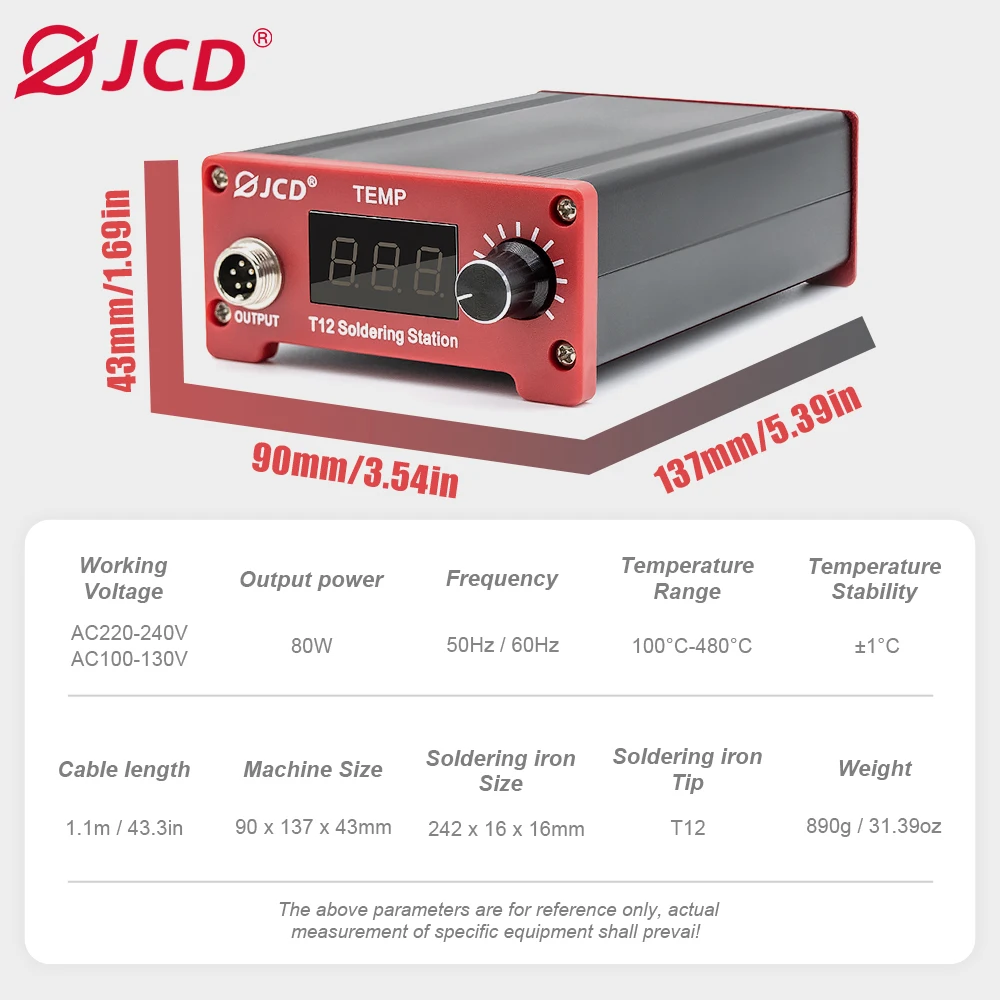 Estación de soldadura JCD de calentamiento rápido T12, soldador electrónico 2024, nueva versión STC T12 OLED, soldador Digital ﻿