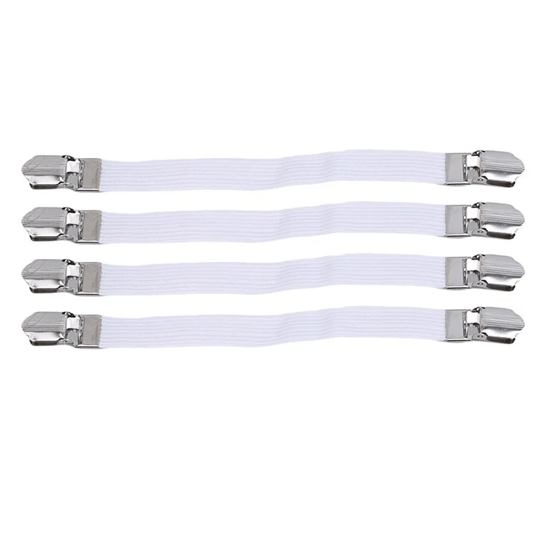 New 4pcs Household Bed Sheet Fixers, Adjustable Sofa Fixing Clips, Tablecloth Belt, Anti-running Anti-slip