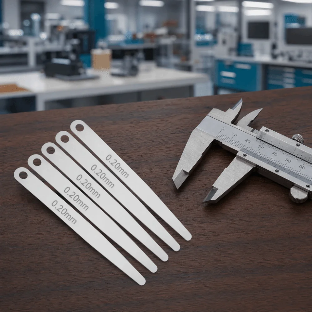 5pcs Portable Stainless Steel Feeler Gauge Metric Filler Oval Blade Measuring Tool Gap Measuring Tool Welding Inspection
