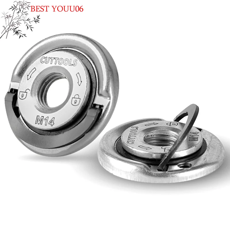 

Горячая новинка: Самозажимная прижимная пластина для угловой шлифмашины с резьбой M14, быстросъемная фланцевая гайка, силовой патрон для электроинструмента