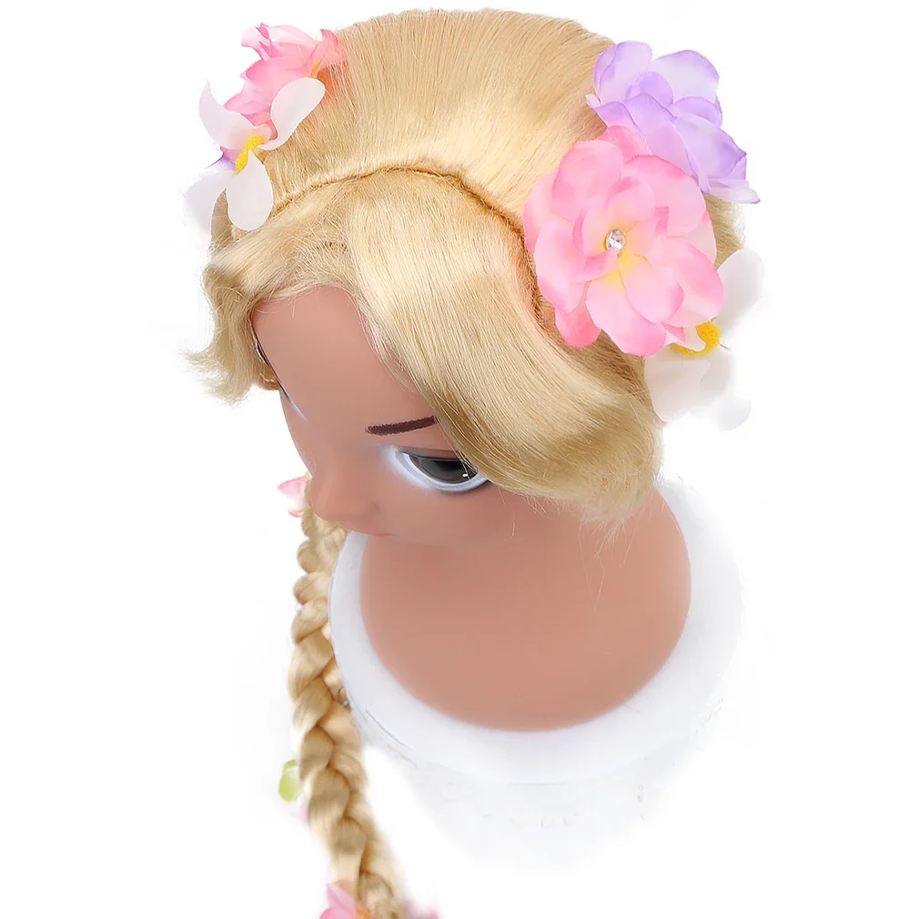 AICKER Long Blonde Rapunzel Wigs For Kids - Princess Girl Costume Cosplay Fairytale Ball Braid Wigs For Halloween Christmas Part