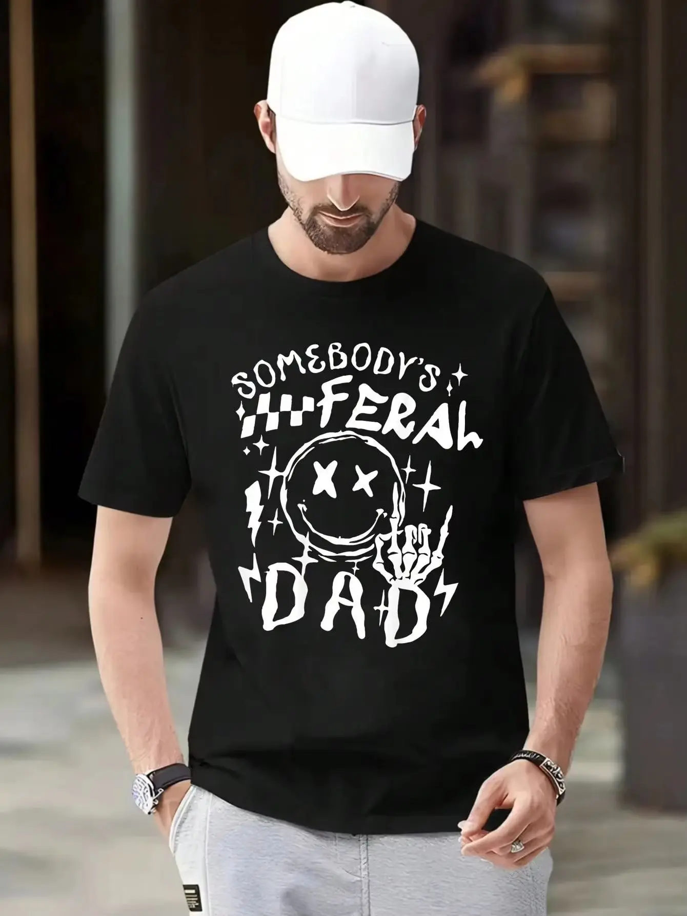 

Summer European and American Trendy Brand Hip-hop Boy Short-sleeved T-shirt Female Pure Cotton Ins High Street Couple