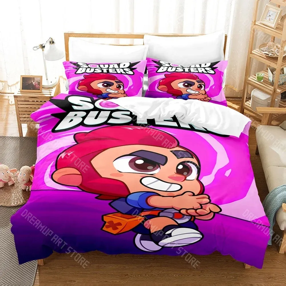 3D Printed Squad Busters Game Bedding Set for Boys Girls Duvet Cover Pillowcase Twin Queen King Full Single Double Sizes