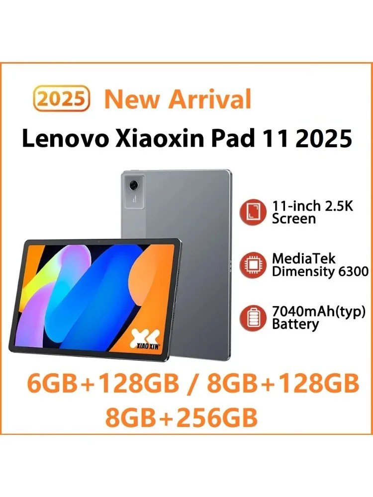 Original CN Lenovo Xiaoxin Pad 11 2025 Tab 128GB 256GB ROM MTK Dimensity 6300 11