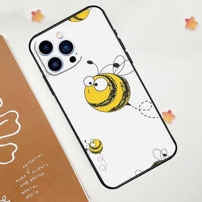 Bee Honey Phone Case For iPhone 15 16 14 13 12 11 Pro Max Mini Plus XS X XR Back Cover