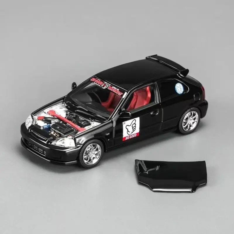 Motorhelix-MH 1/64 Honda Civic Type R (EK9) No Good Diecast Car Model Alloy Simulation Collection Toy Gift For Boys#peetyeee view 3