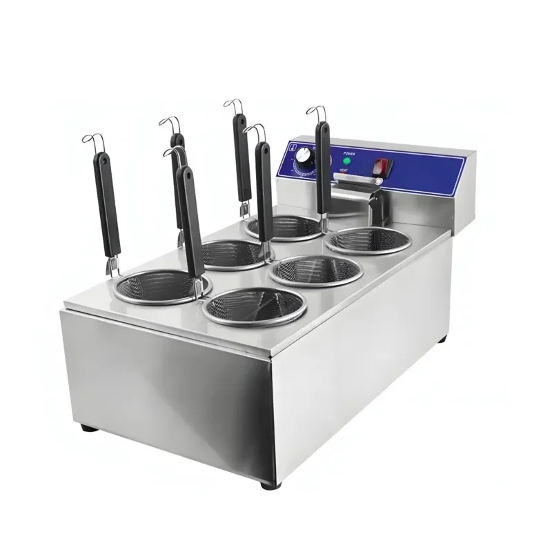220V commercial 6 grid stainless steel automatic multi-function electric noodle cooking pot energy saving function high