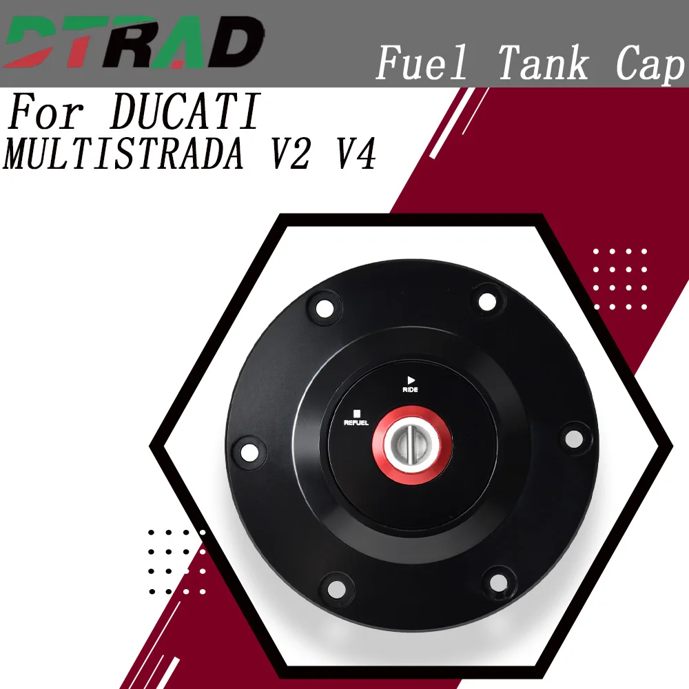Motorcycle Quick Lock Fuel Tank Cap For DUCATI MULTISTRADA V2 V4 PIKES PEAK 2024 2025 2026 Anti-Theft Engine Oil Filling Cover