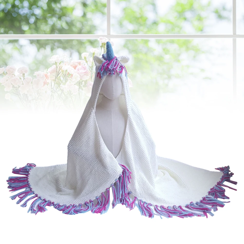 

Unicorn Blanket Cozy Crochet Sleeping Cover for Kids Stylish Exquisite Design All Seasons Use Non-Shrink Hand Washable