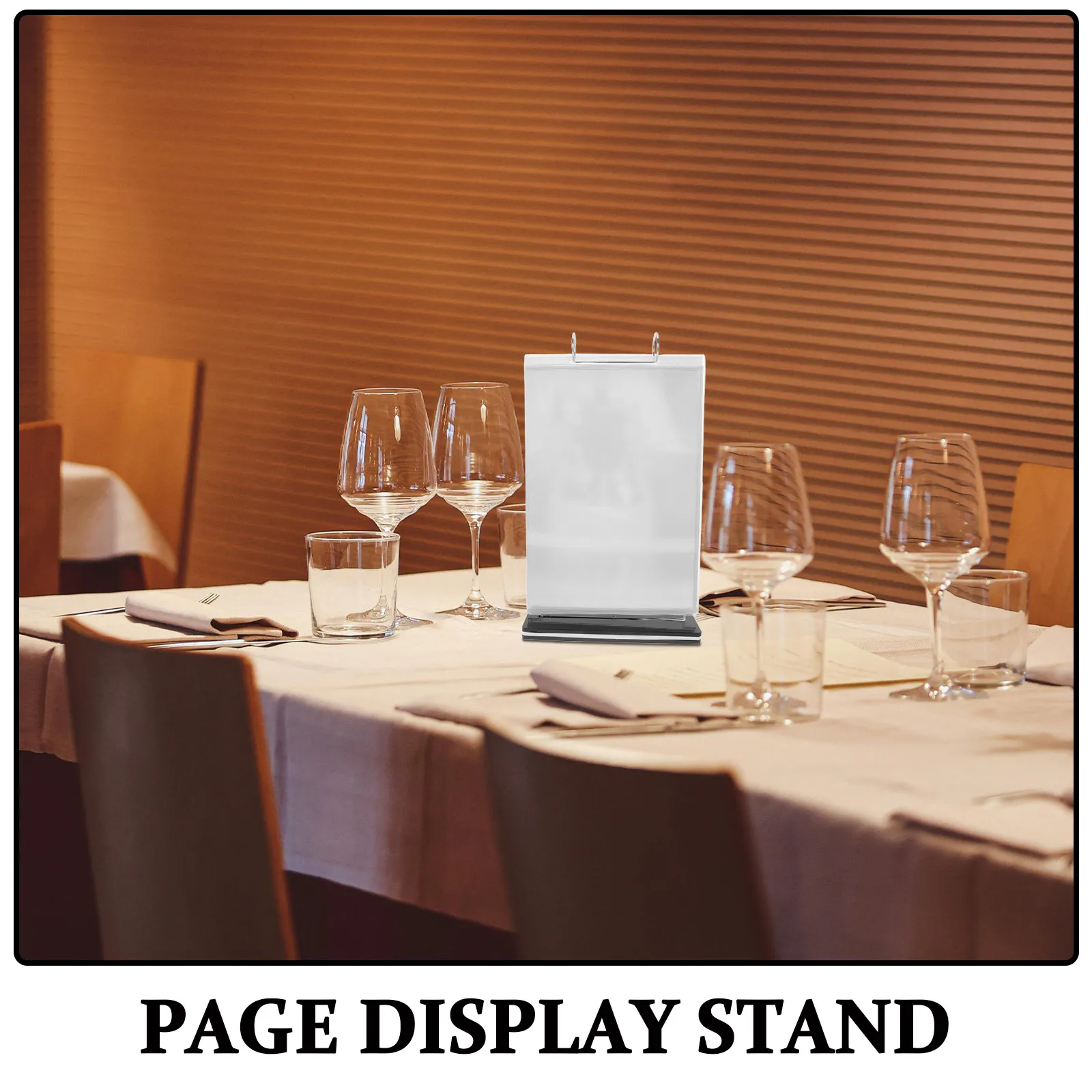 6 A4 Vertical Flip Display Stand Clear Acrylic Menu Sign Holder Double-Sided Tabletop Restaurant Display Stand Desktop