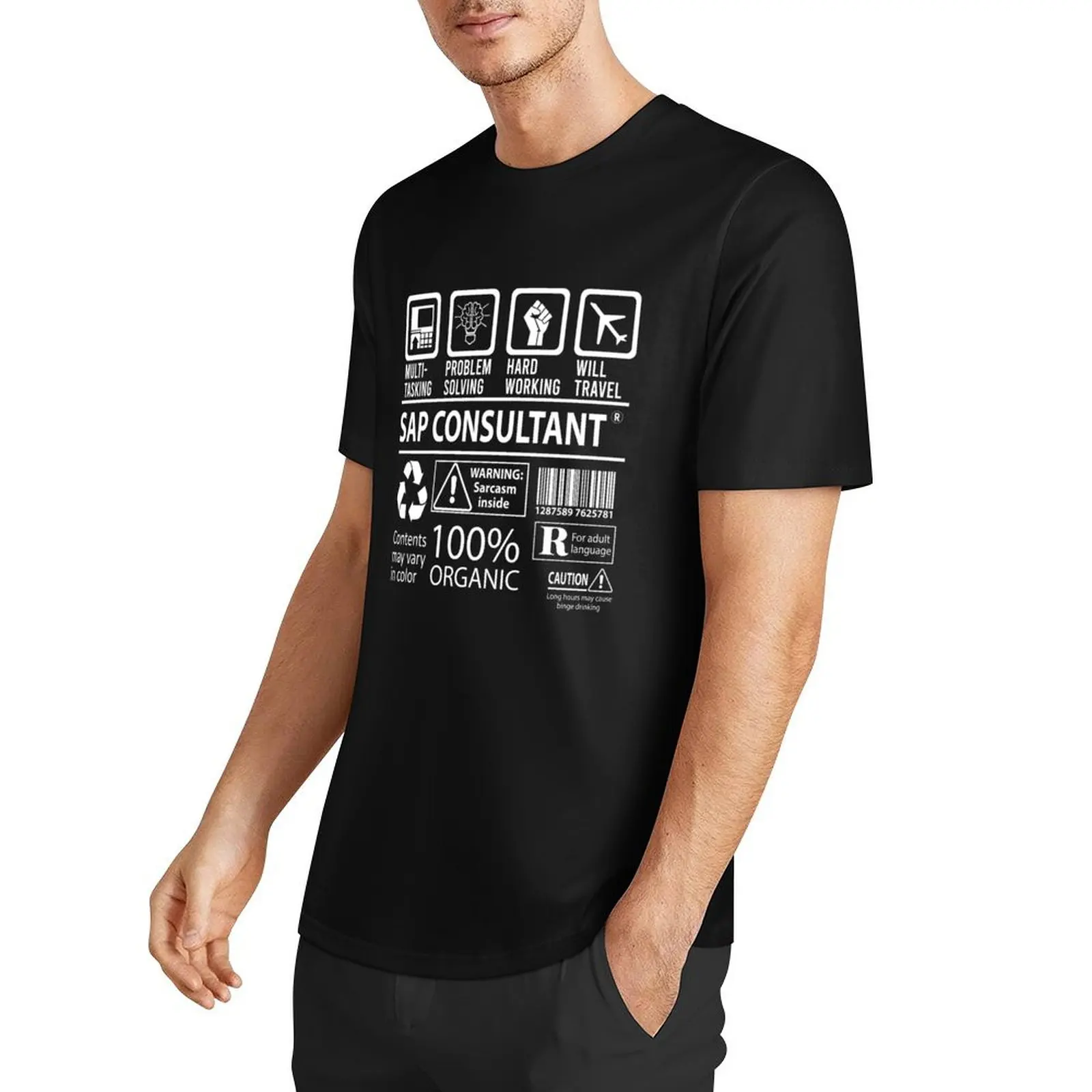 T-shirt para homens, top com um tamanho grande, com um design especial, que é bom como um presente