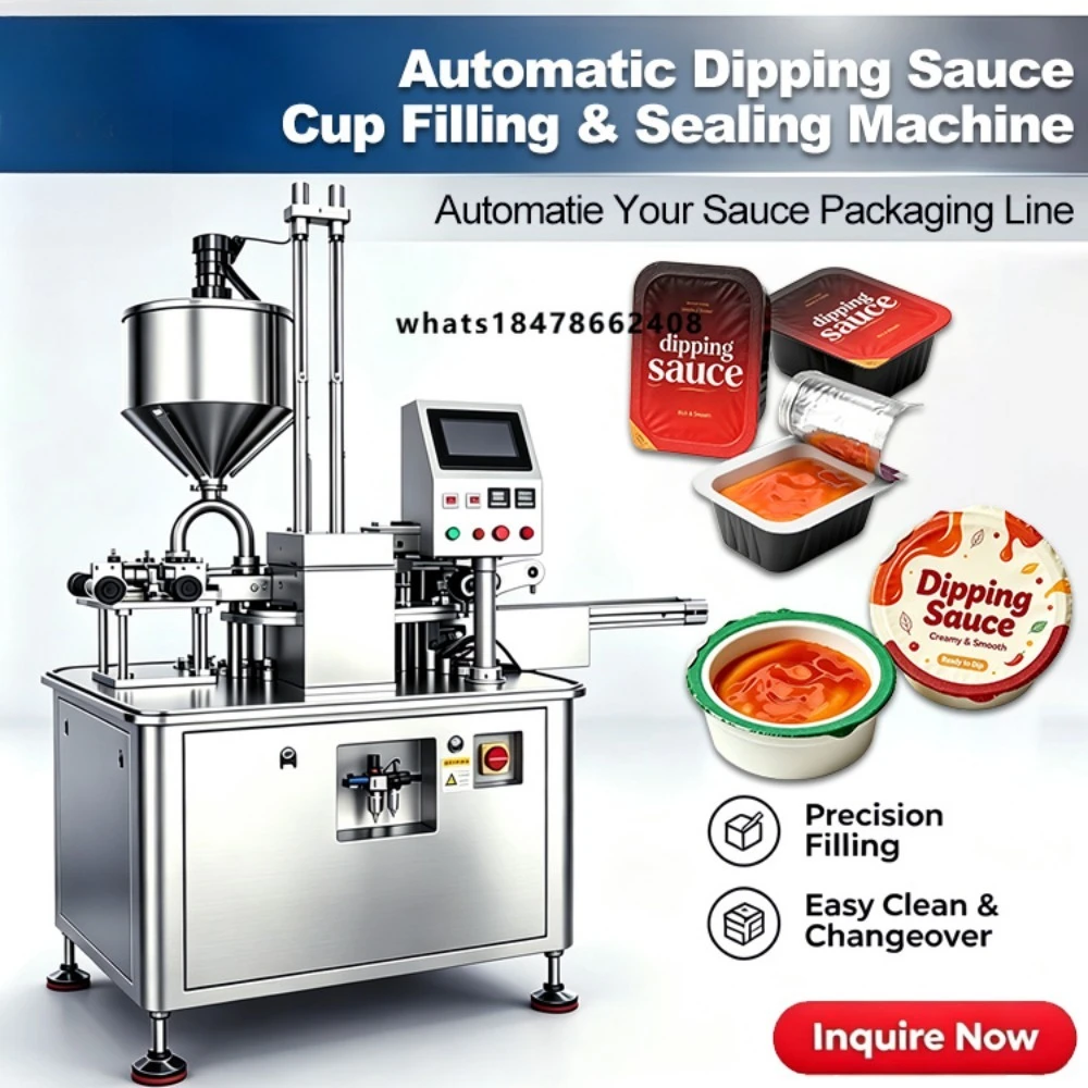 Automatic 1oz 2oz Dipping Sauce Cup Packing Machine Ketchup Dip Sauce Cup Filling Machine Mayonnaise Cup Filling Sealing Machine