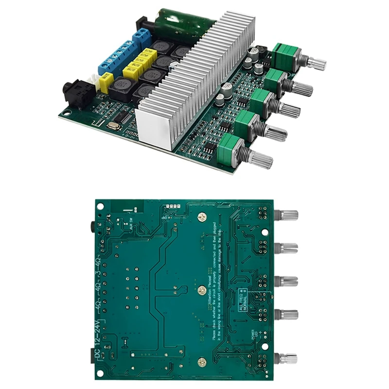 TPA3116 High Power Bluetooth Amplifier Board 2.1 Channel High Power Bluetooth 5.0 Audio Amplifiers DC12V-24V 2X50W+100W