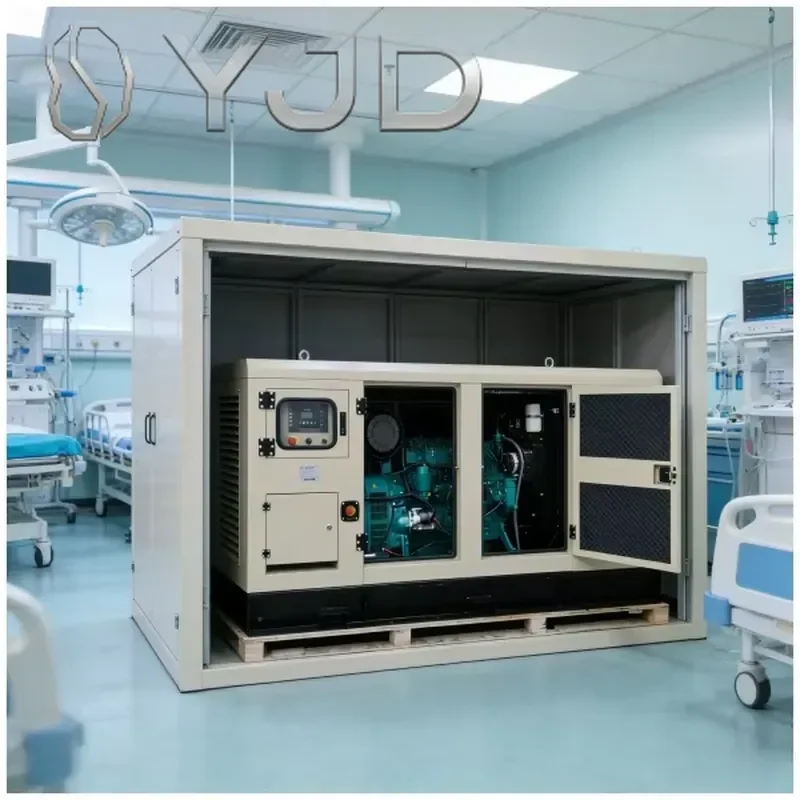 YJD Marine Silent Type Open Frame Diesel Generators 120KW/400KW/500KVA 60Hz ATS 3-Phase Sea Water Pump Boat Engine Cooling