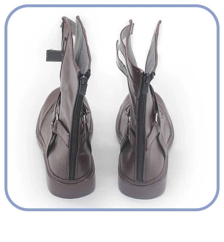 강철의 연금술사 에드워드 엘릭 코스프레 신발 애니메이션 액세서리 코스프레 소품 할로윈 카니발 부츠 PU 신발 맞춤 제작