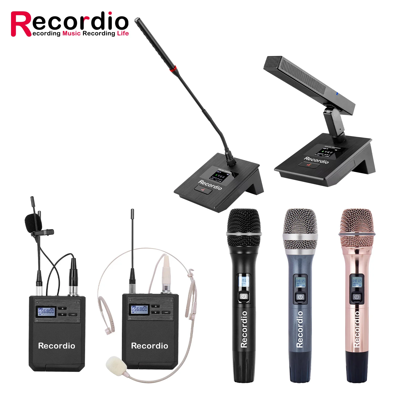 GAW-M26 Wiederaufladbares kabelloses Mikrofon für KTV-Telefon, Computer, singendes dynamisches Mikrofon, geeignet für Bühnenauftritte