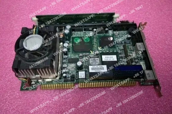 ROBO-605 BIOS R1.02 100% OK Placa IPC Original ISA Slot Placa-mãe Industrial Placa CPU de meio tamanho PICMG1.0 com CPU RAM