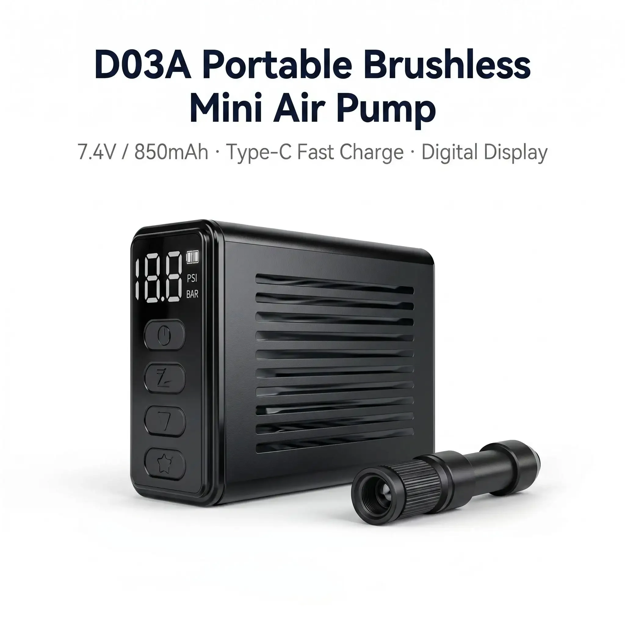 Wireless Mini Bike Tire Inflator With FCC Certified Standard Portable Air Pump For Bicycle Tyre Quick Inflation Accessory Supply