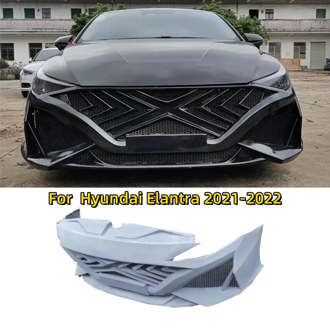 

Unpainted Front bumper for Hyundai Elantra 1.5L style 2021-2022 modified Auto Front big surround Body kit Car Accessories