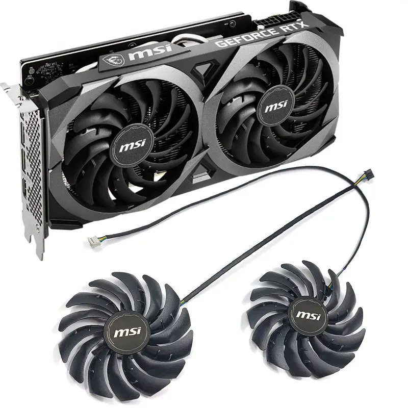NOWY wentylator 95MM PLD10010S12HH RTX 3070 VENTUS 2X GPU, do MSI RTX 3060 3060TI 3070 VENTUS、RX 6600 6700 XT Wentylator chłodzący kartę graficzną