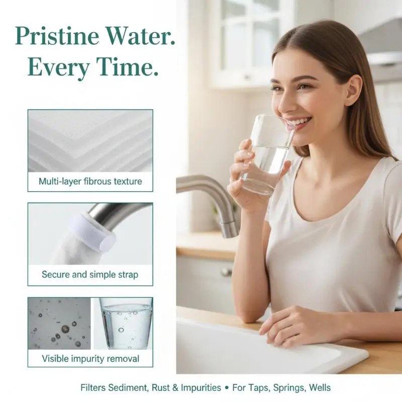 50Pcs Faucet Filter Cotton Bags Reliable Water Purification for Healthier Drinking Water