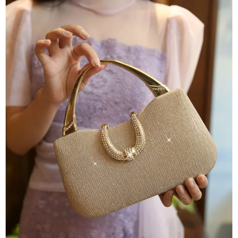 2024 Fashion Trend New Women's Bag High-end Texture Fine Glitter Exquisite Hand-held Evening Bag Fashion Urban Beauty Clutch Bag