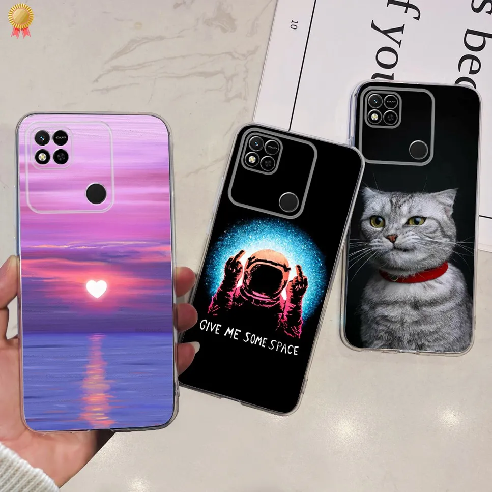 NEW Design For Cover Xiaomi Redmi 10A Case Cartoon Bumper Back Shockproof Soft TPU For Xiomi Redmi 10 10C A10 C10 Redmi10 A Bag