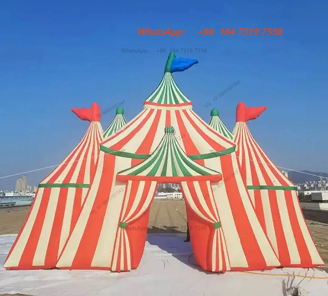 5M Giant Inflatable House Arch Air Blow Circus Stage Background/Entrance Archway Event Infoor Outdoor Decoration Advertising