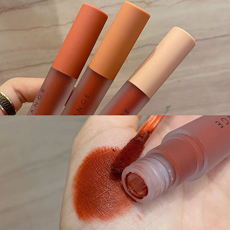 HERORANGE Velvet Matte Texture Lip Mud Lip Glaze Easy To Apply, Non-Smudging, Waterproof, Non-Sticky, Long-Lasting Non-Stick Cup