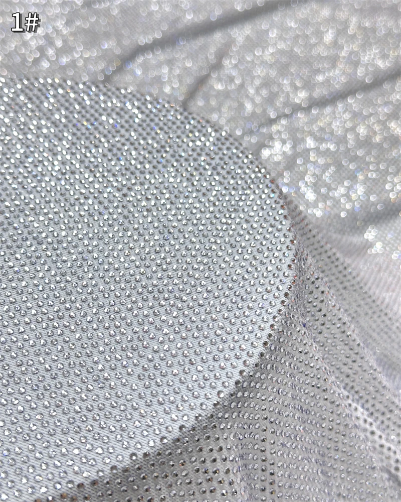 

African Nigerian Luxury Embroidered Tulle Lace Fabric with Glittery Heavy Stones for Wedding Party Dresses High Quality