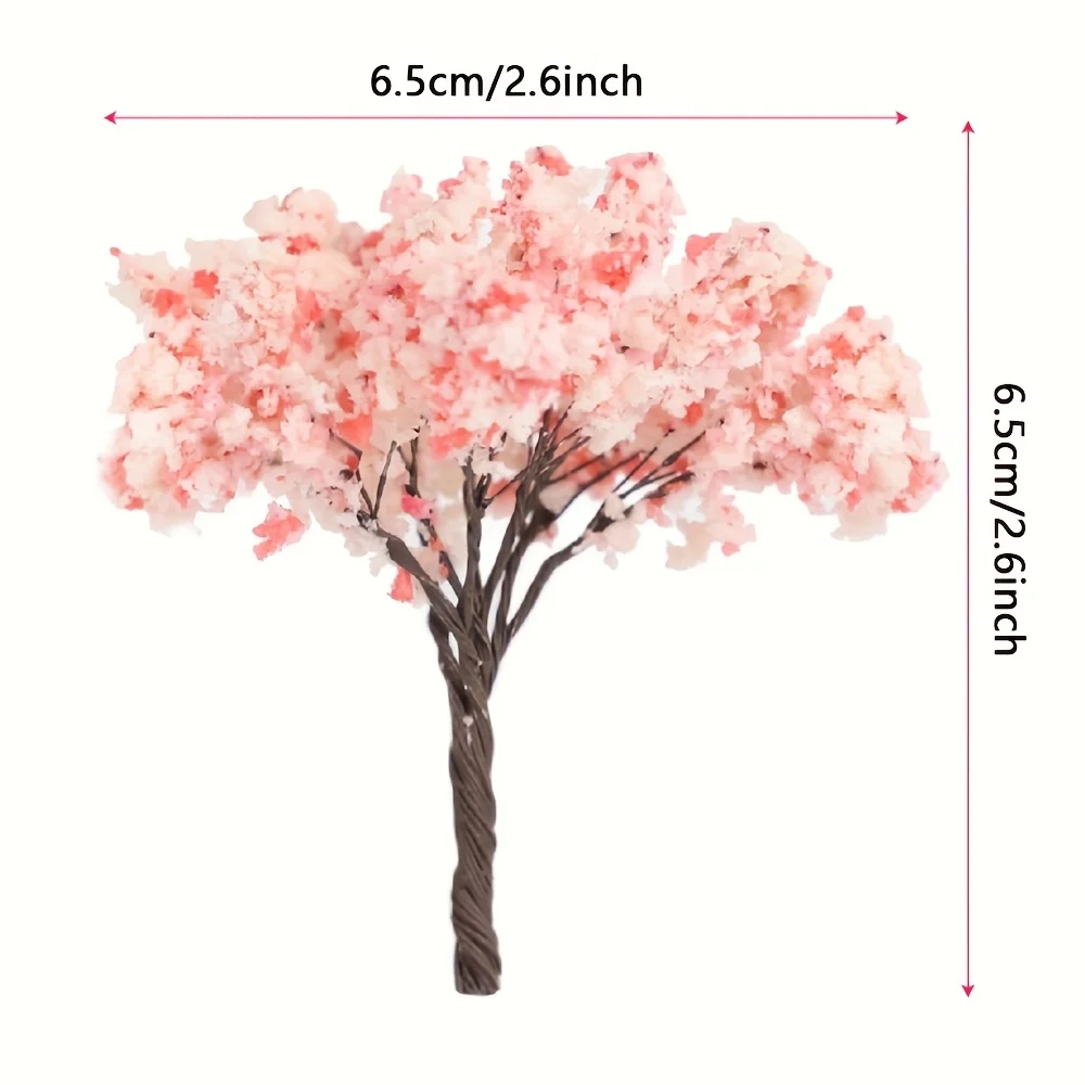 3pcs Artificial Miniature Iron Wire Trees Simulation Plants for Diy Model Making/Architecture Building Materials/Dollhouse Decor