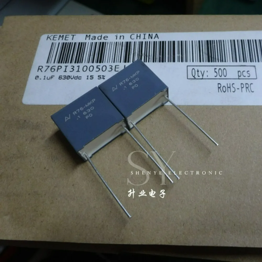 10pcs/lot AV R76 MKP 0.1uf 630V 100nf u1 104 J Brand New 15mm Film Capacitor (Thickness: 10mm) R76PI3100503EJ