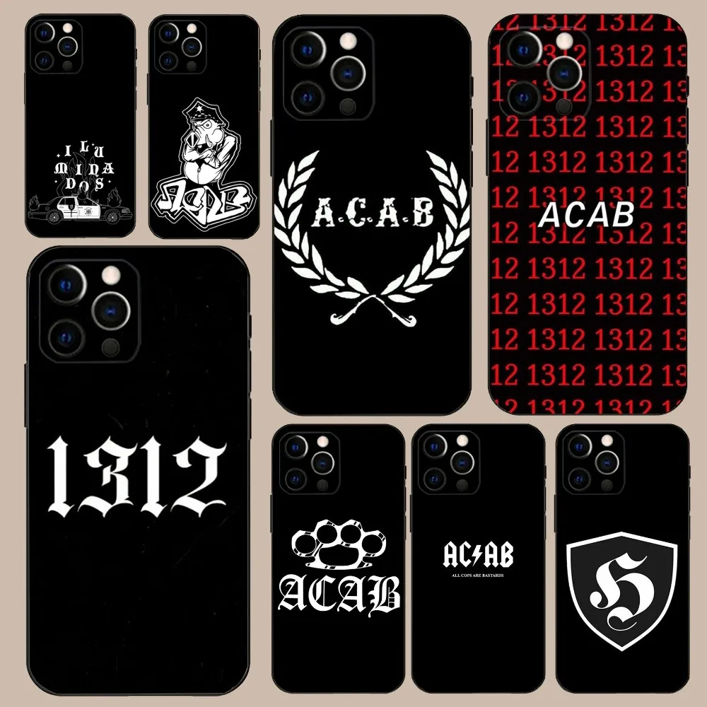 

Acab Ultras Phone Case For iPhone 16,15,14,13,12,11,Pro,X,XS,Max,XR,Plus,Mini Soft Black Cover