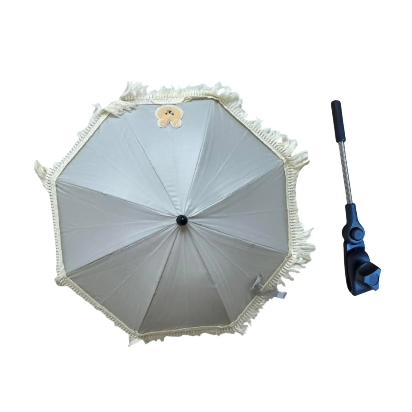 Baby Stroller Parasol Pram Umbrella Clip on Lightweight Folded Supplies Pushchair Umbrella Canopy Shade for Walking Trolley