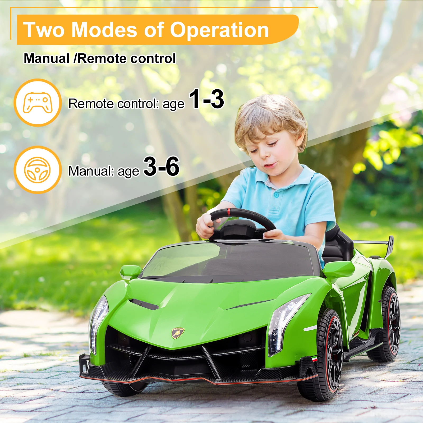 Electric car Kids Ride On Car,kids Electric Car with Remote Control Dual Drive 12V 4.5AH with 2.4G Remote Control Sports Car gre