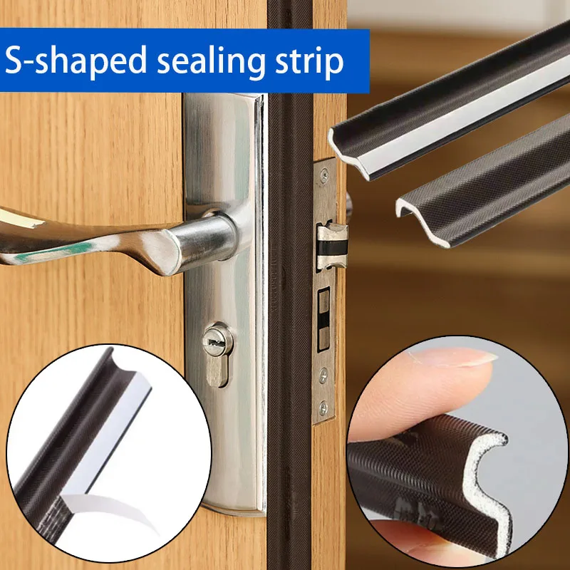 

Strong adhesive self-adhesive sliding door and window sealing strip S-shaped for sound insulation warmth and noise reduction