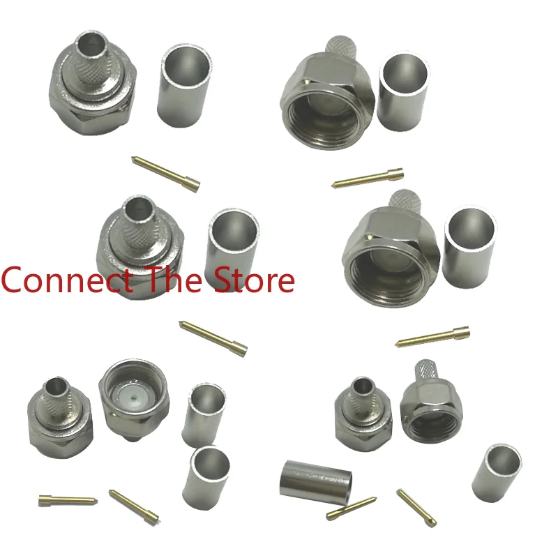 9PCS Supply Cable TV Connector 75-3F Head Video   British  Male      