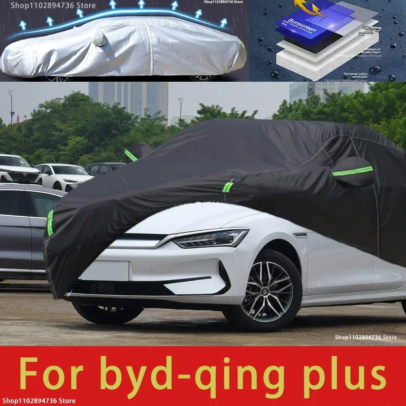 

For byd qing plus fit Outdoor Protection Full Car Covers Snow Cover Sunshade Waterproof Dustproof Exterior black car cover