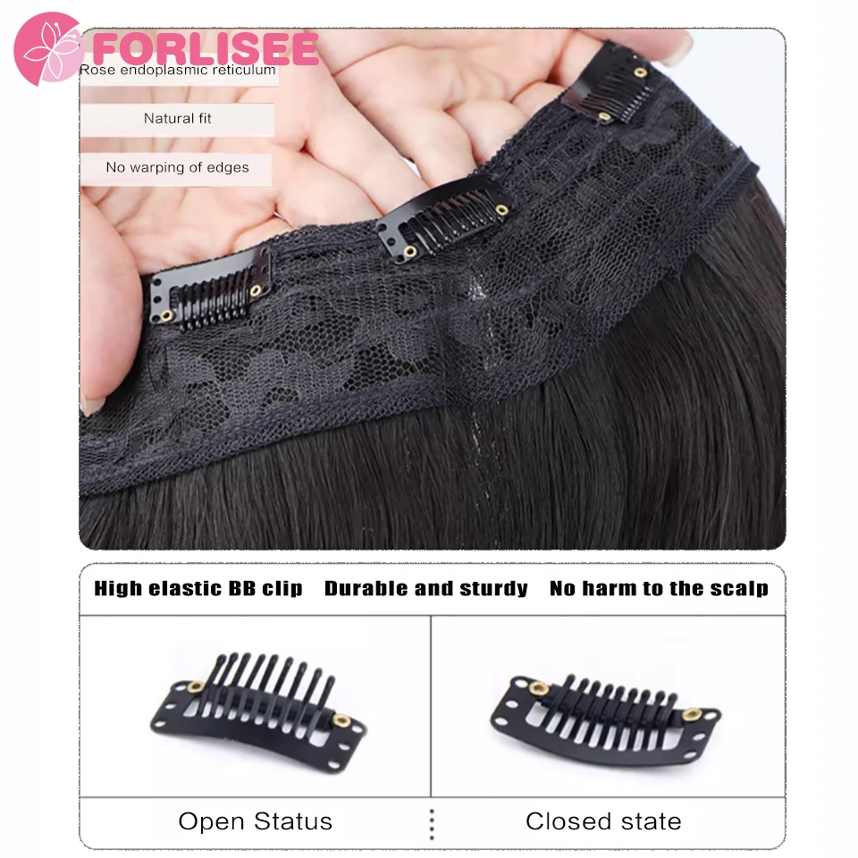 Extension de cheveux courts moelleux pour femme, faux cheveux invisibles, extension de cheveux longs, micro rouleau, sans lueur, 1 pièce