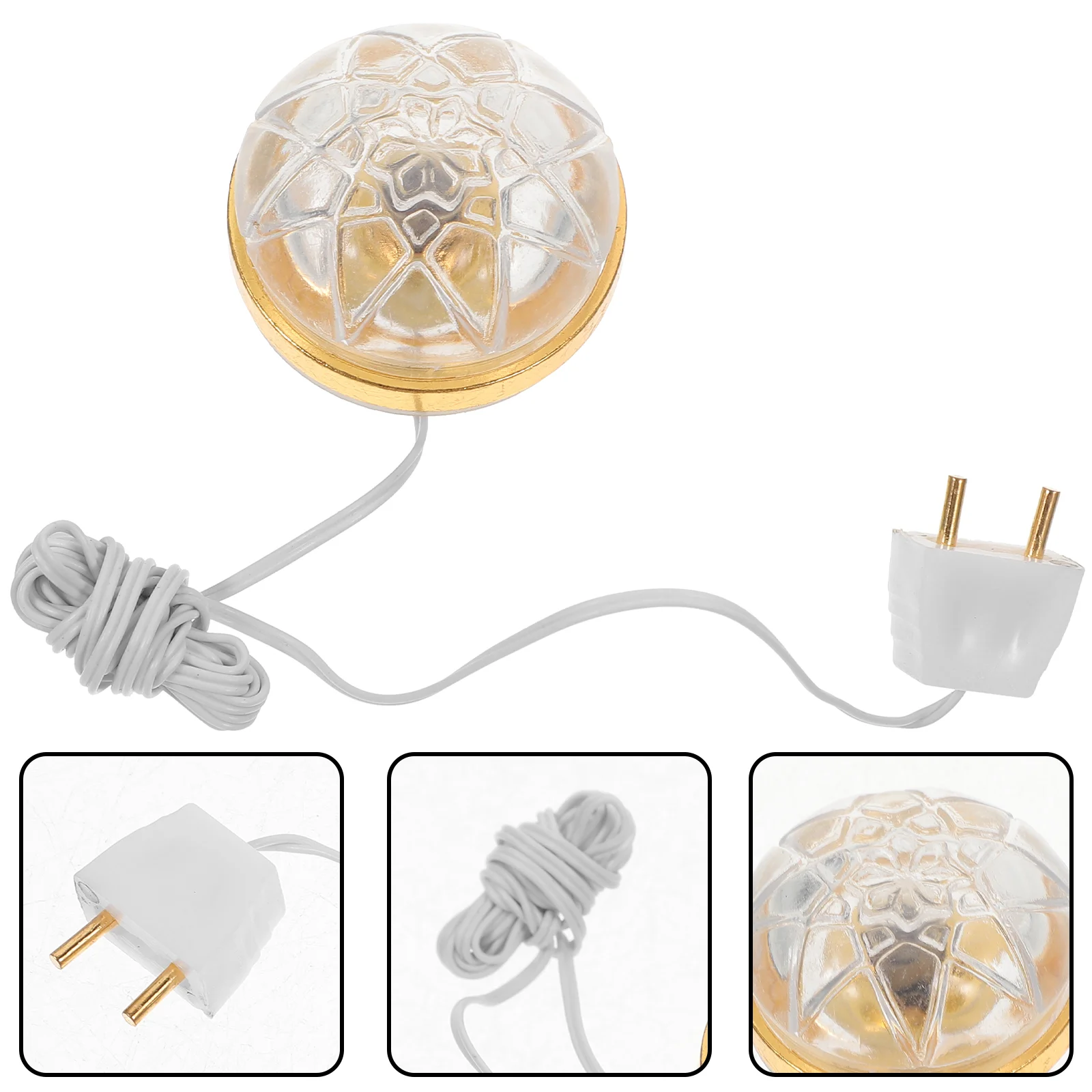 

Dollhouse Chandelier Mini Furniture of The Lid Miniature Plastic Lamp Tiny Ceiling Adornment Light