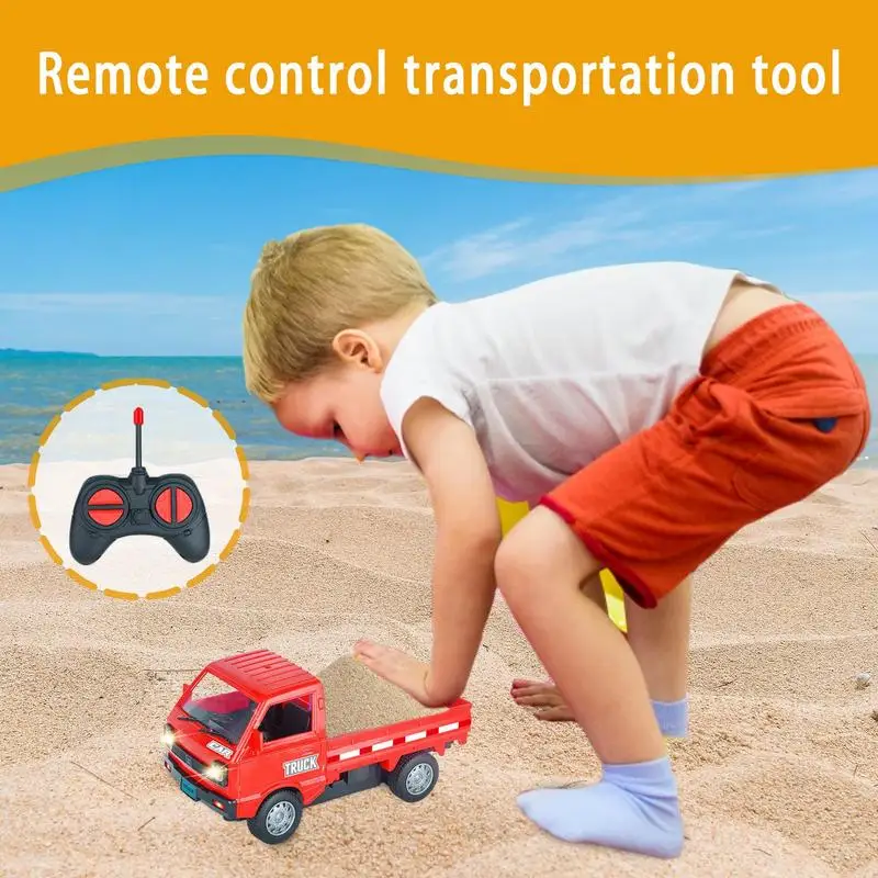 

Remote Control Toy Car 1:16 Electric Remote Control Truck With LED Simulation Lights Realistic Construction Vehicles Drift Auto