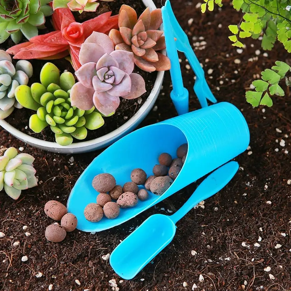 4pcs Planting Tool Set Sowing Shovel Spoon Seedling Soil Fertilizer Scoop Bonsai Care Tool Garden Planter Kit Accessories