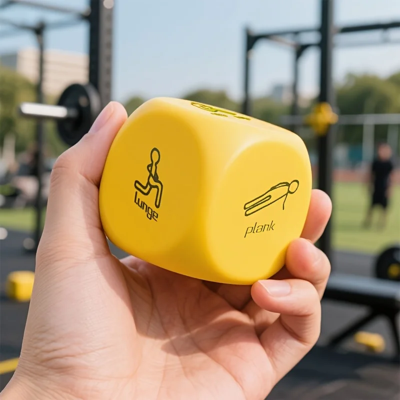 Nteraktive 6-seitige Fitnesswürfel für Heim- und Gruppentraining – Push-Up-, Kniebeugen-, Lunge-, Bauch- und Sprungtrainingsgerät, tragbar