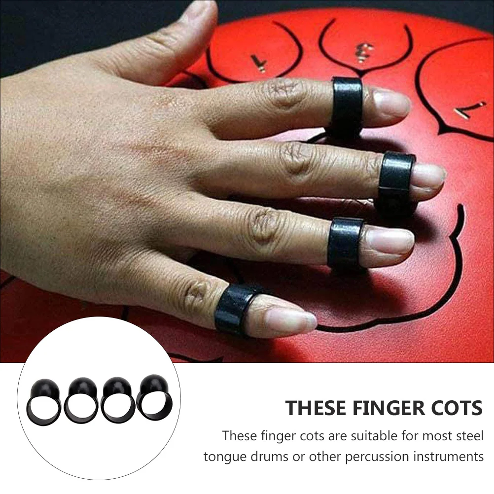 

8pcs Anti-Slip Ethereal Drum Finger Covers Organic Silicone Soft Scratch-Resistant For Steel Tongue Drum Percussion Instrument