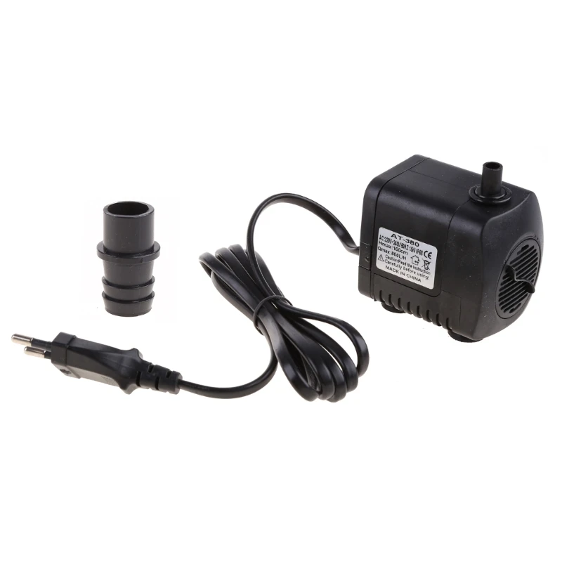 LXAF 220V 15W EU Plug 800L/H Mini Submersible Water Pump with Flow Knob Bottom Suction Pump for Aquariums Fish  Fountain