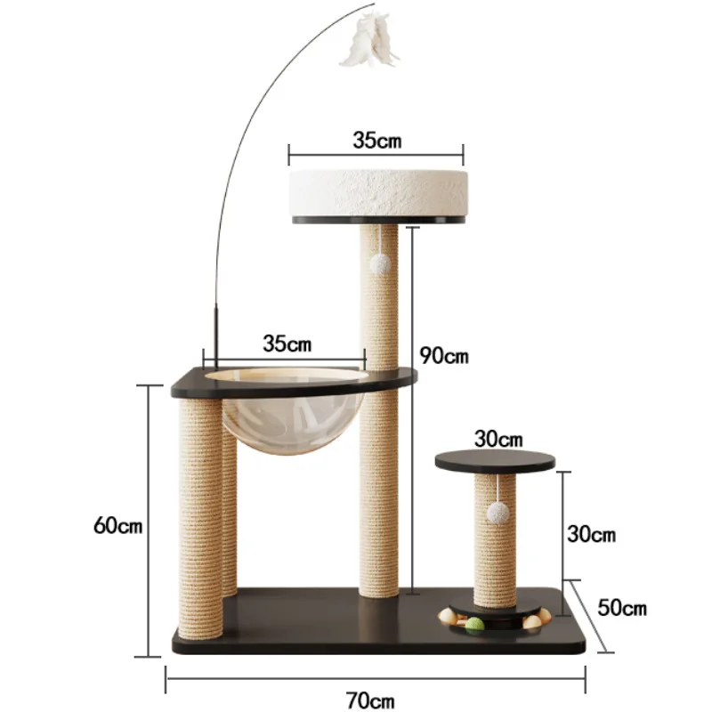 Variant: Solid Wood Cat Climb