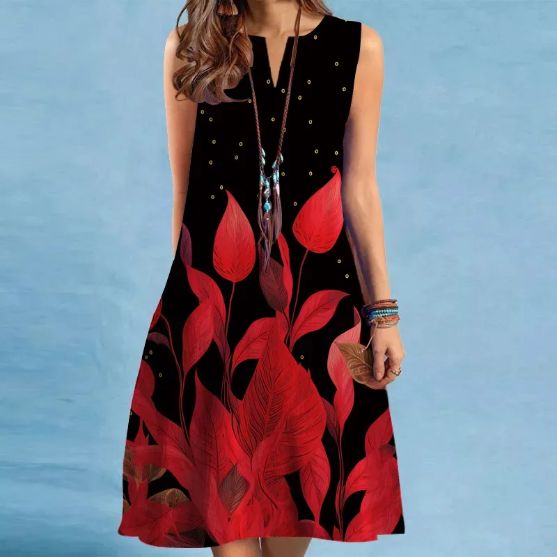 

Милое женское платье с принтом подсолнечника, весна-лето 2025, новое мини-платье без рукавов с v-образным вырезом, пляжная вечеринка, повседневное свободное платье трапециевидной формы